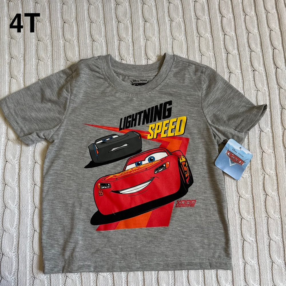 Disney Pixar Cars T Tshirt Toddler Boys 4T Tee NEW Lightning McQueen Shirt